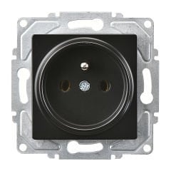 Günsan Eqona Metalik Siyah UPS Priz - 16A 250V - Vidalı