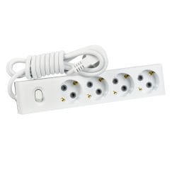 Günsan Dörtlü Çocuk Korumalı Topraklı Anahtarlı Priz 5m