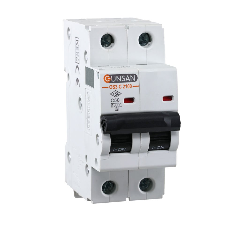 Günsan Valta Otomatik Sigorta 10kA C Tip 2P 50A