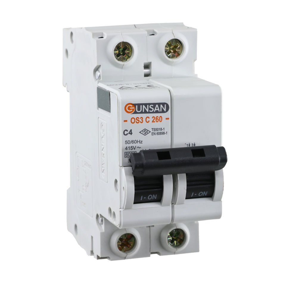 Günsan Valta Otomatik Sigorta 2P 6kA C Tip 4A İki kutuplu
