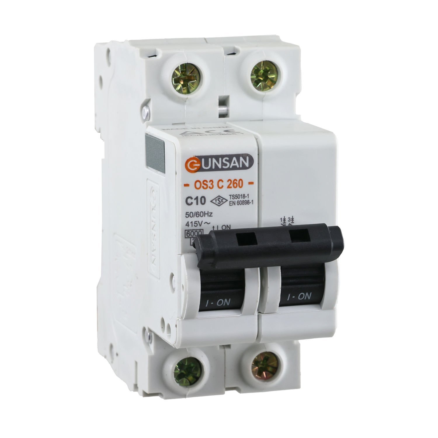 Günsan Valta Otomatik Sigorta 2P 6kA C Tip 10A İki kutuplu