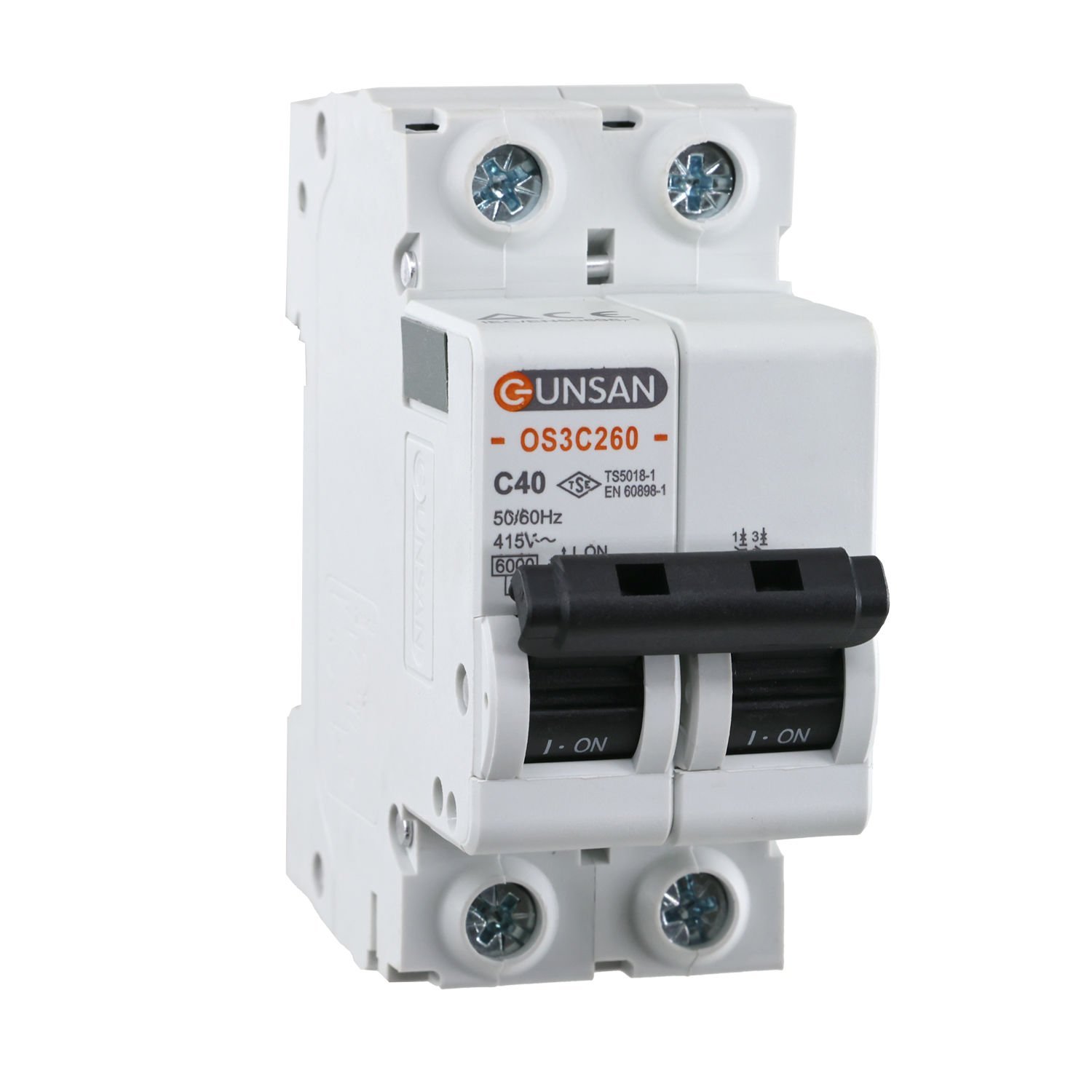 Günsan Valta Otomatik Sigorta 3P 6kA B Tip 40A Üç Kutuplu
