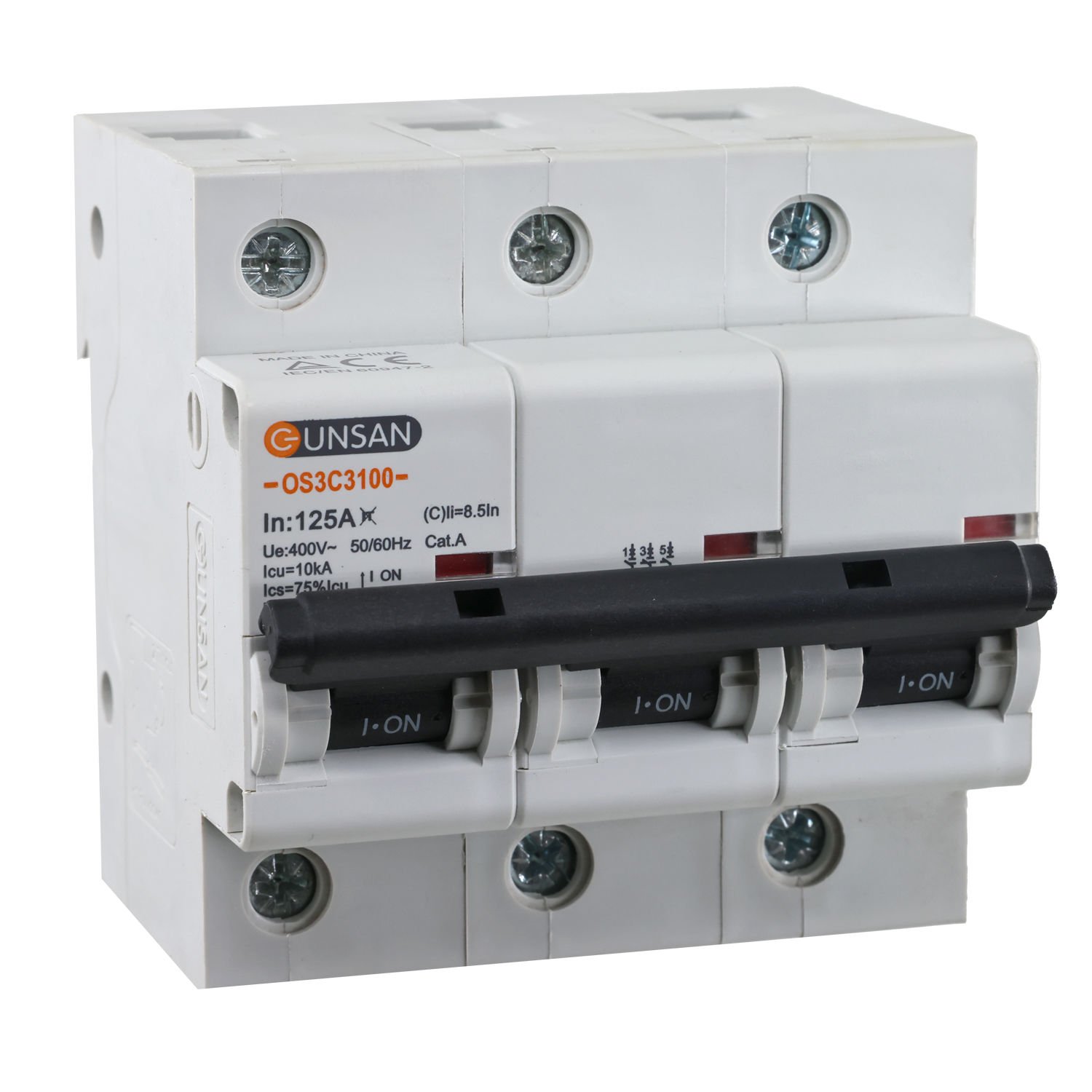 Günsan Valta Otomatik Sigorta 3P 10kA C Tip 125A Üç Kutuplu