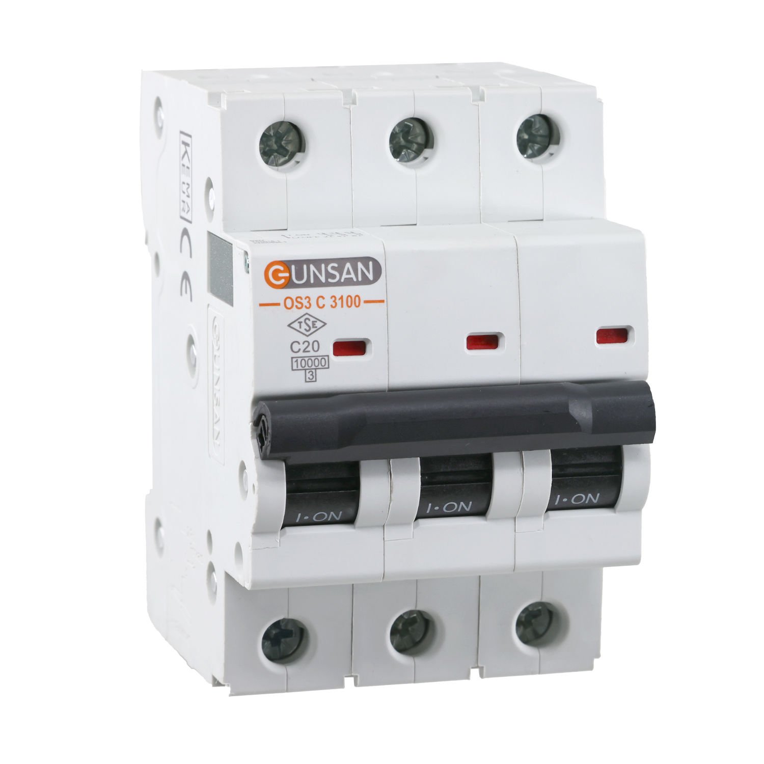Günsan Valta Otomatik Sigorta 10kA C Tip 3P 20A