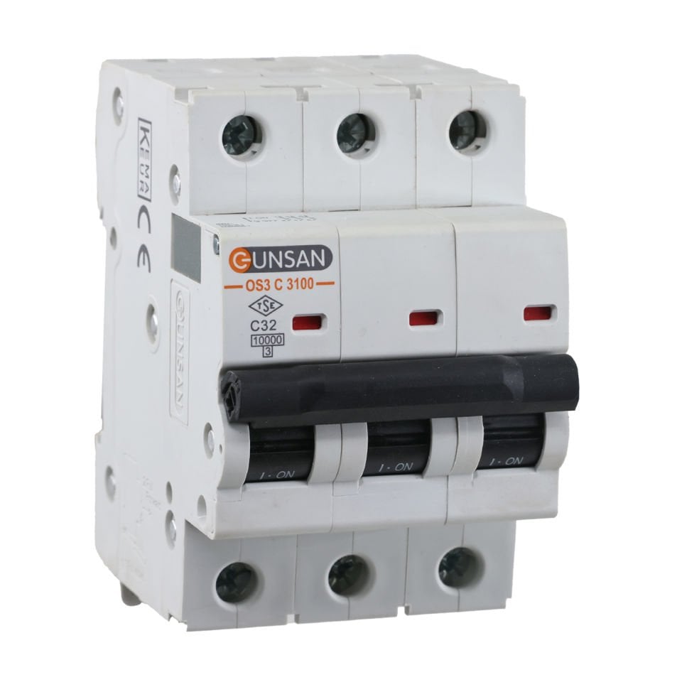 Günsan Valta Otomatik Sigorta 10kA C Tip 3P 32A