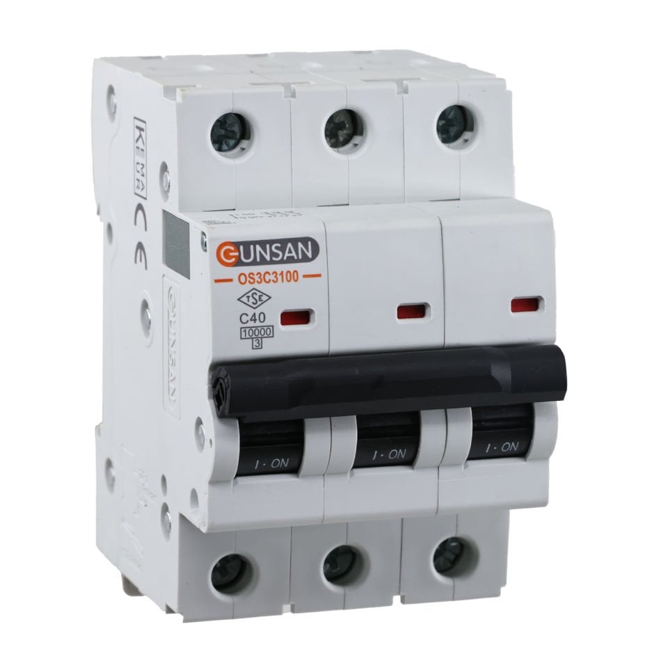 Günsan Valta Otomatik Sigorta 10kA C Tip 3P 40A