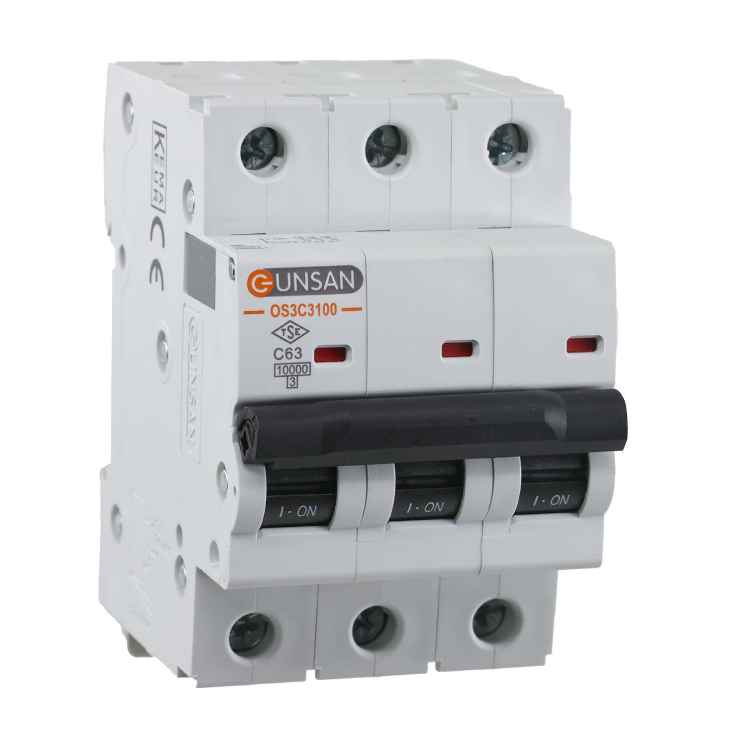 Günsan Valta Otomatik Sigorta 10kA C Tip 3P 63A