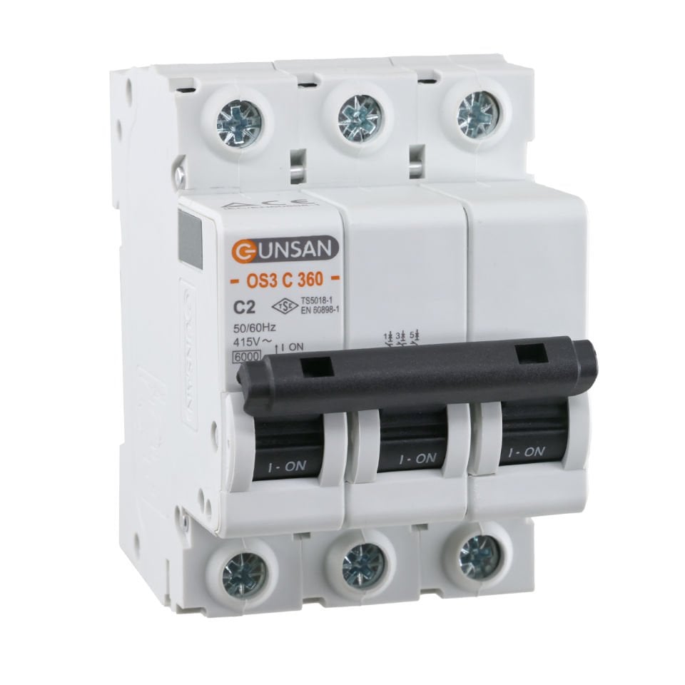 Günsan Valta Otomatik Sigorta 3P 6kA C Tip 2A İki kutuplu