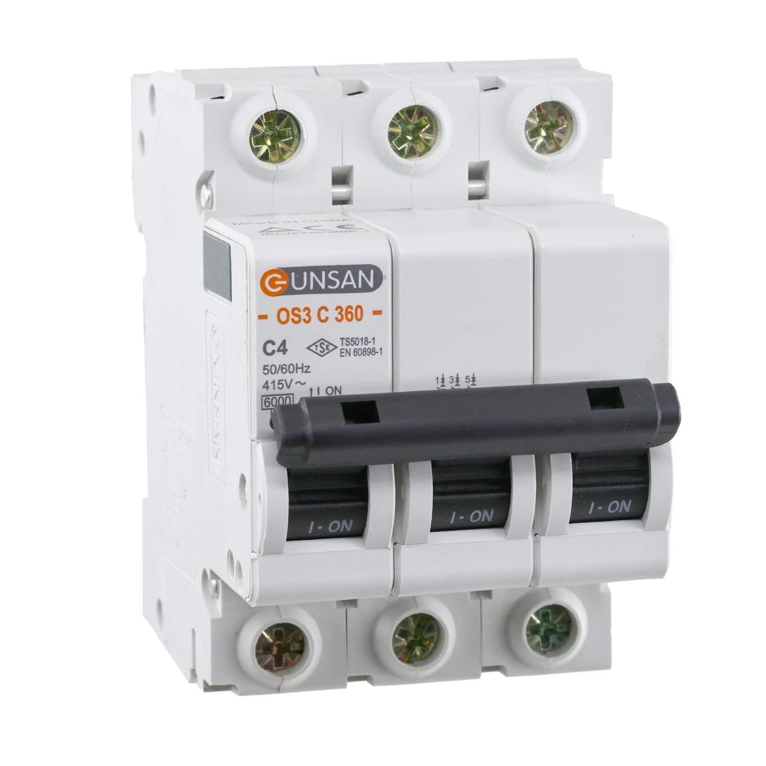 Günsan Valta Otomatik Sigorta 3P 6kA C Tip 4A Üç Kutuplu