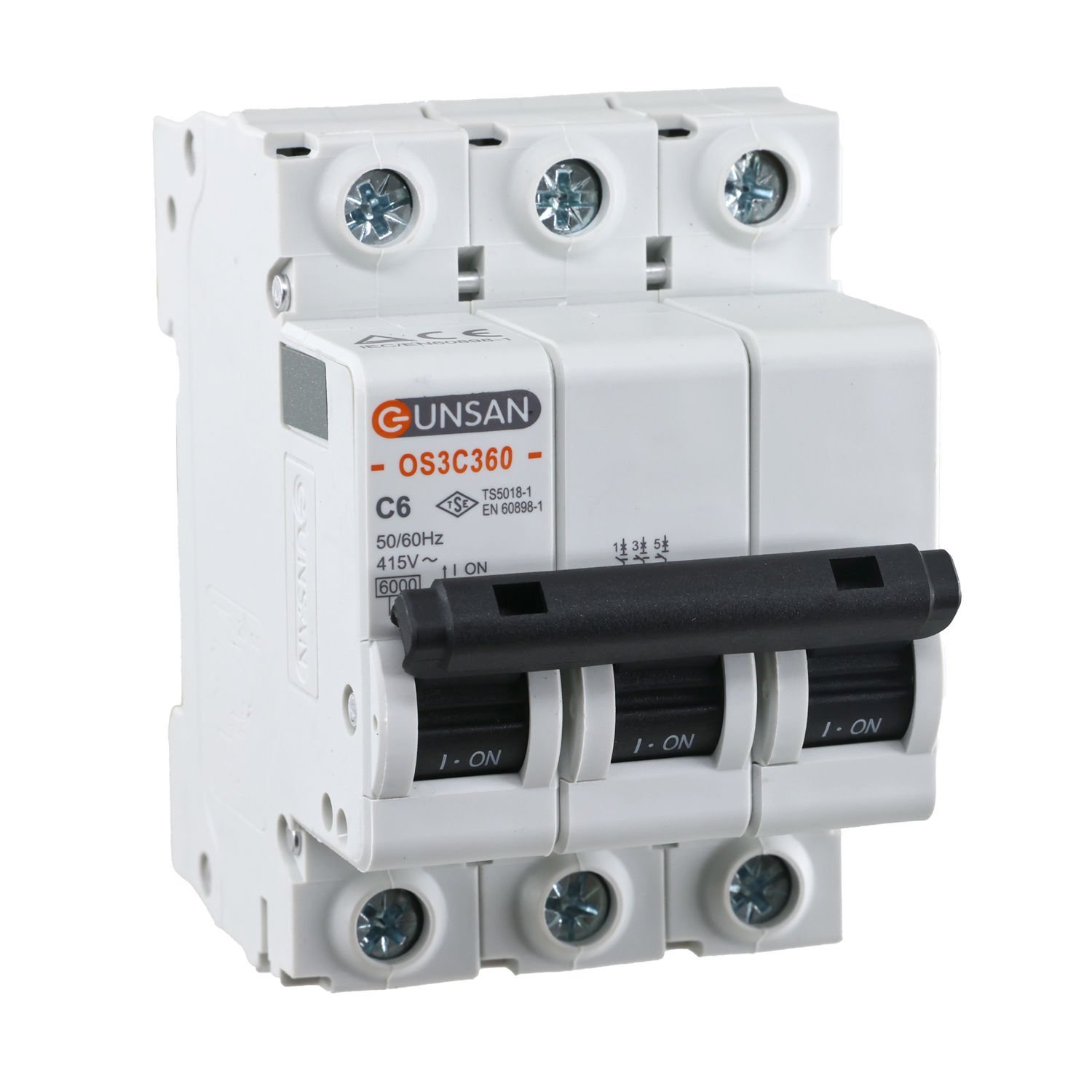 Günsan Valta Otomatik Sigorta 3P 6kA C Tip 6A Üç Kutuplu