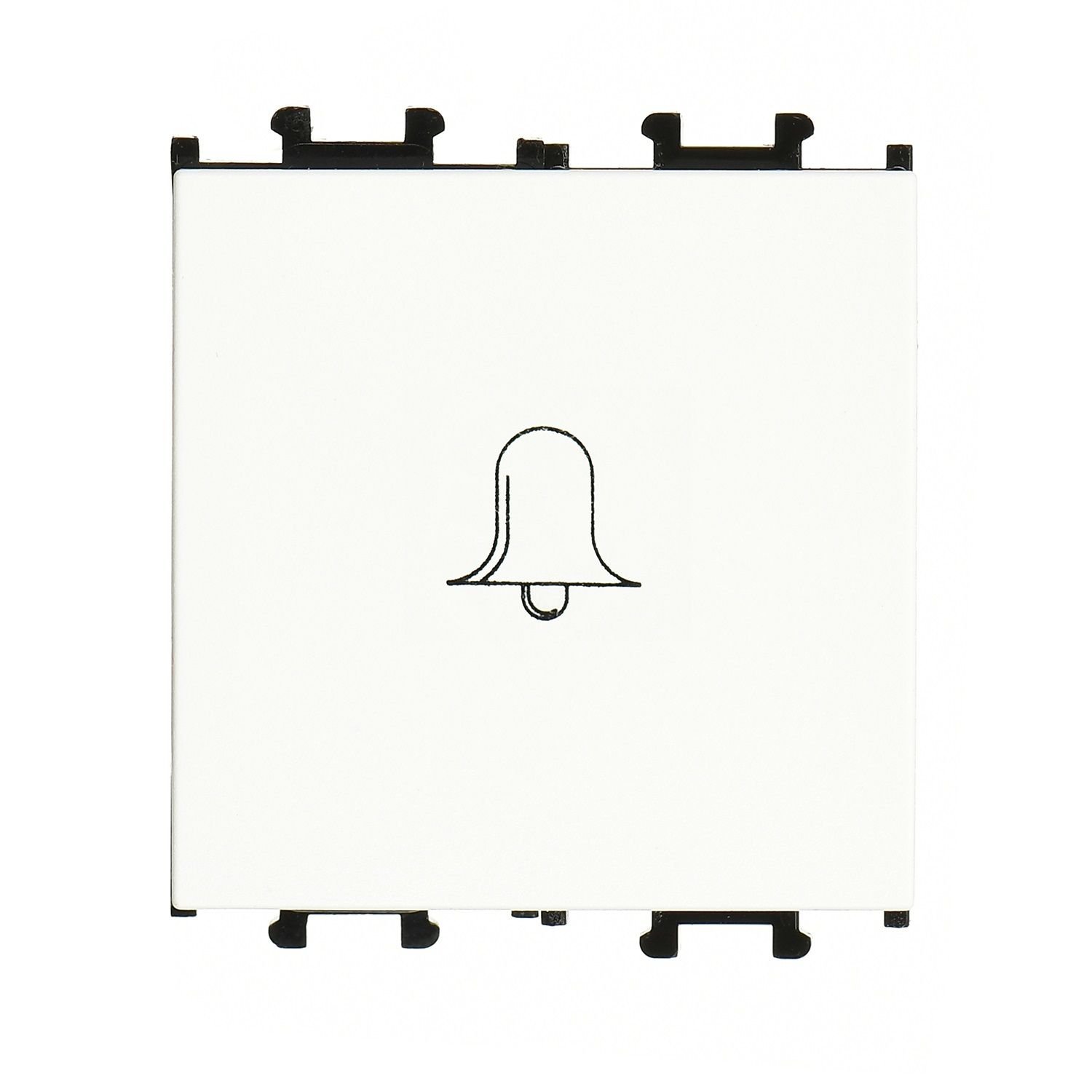 Günsan Domino Beyaz Vidalı Geniş Zil Butonu -2M - 16AX 250V