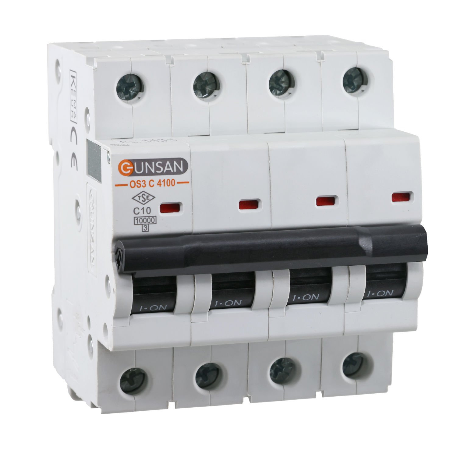 Günsan Valta Otomatik Sigorta 10kA C Tip 4P 10A