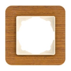 Günsan Radius Krem & Natural Teak Tekli Çerçeve