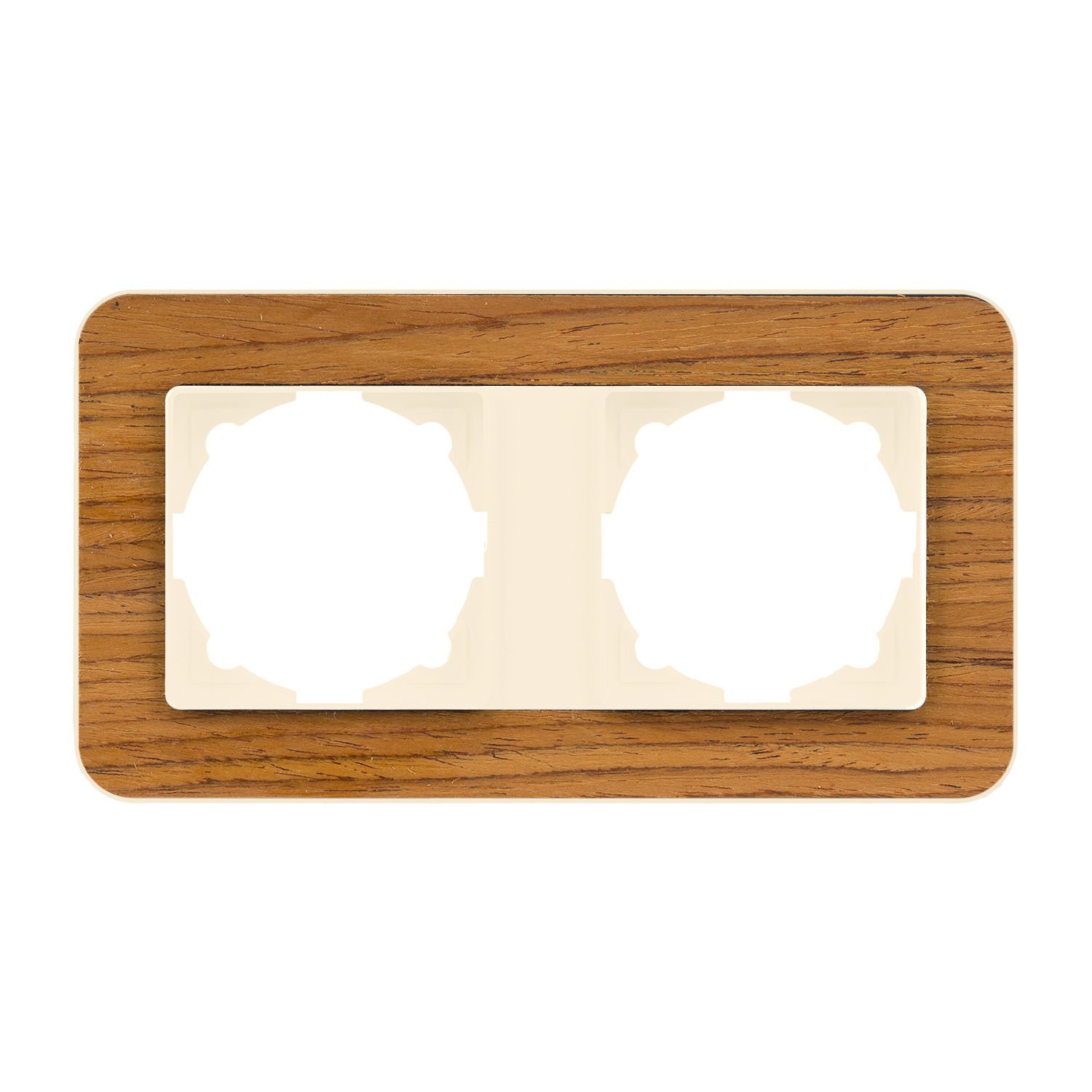 Günsan Radius Krem & Natural Teak İkili Çerçeve