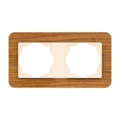 Günsan Radius Krem & Natural Teak İkili Çerçeve