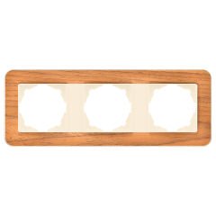 Günsan Radius Krem & Natural Teak Üçlü Çerçeve