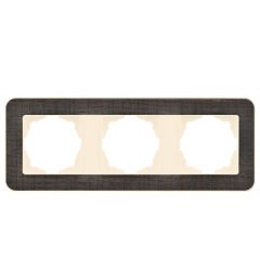 Günsan Radius Krem & Natural Oak Üçlü Çerçeve