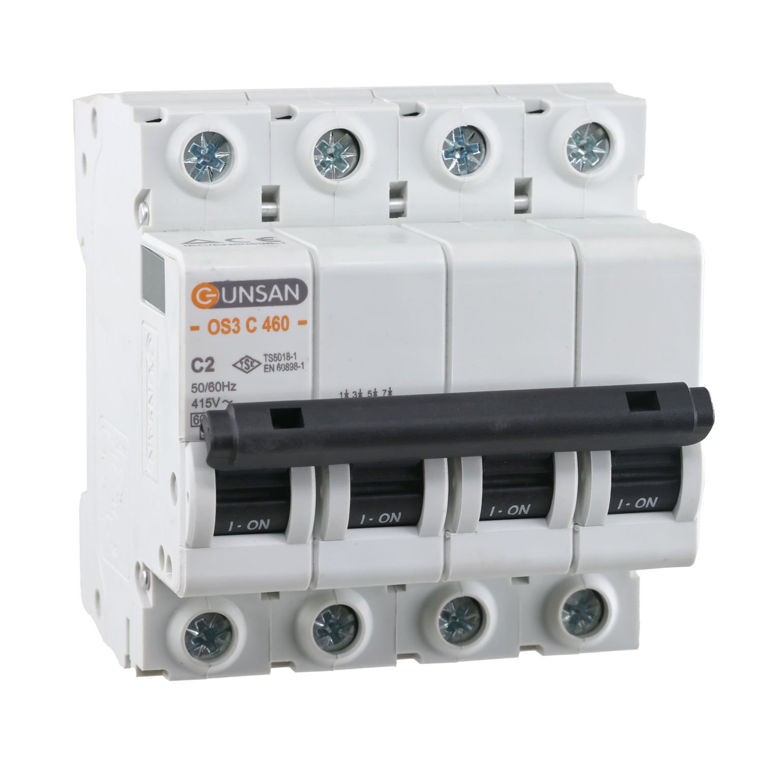 Günsan Valta Otomatik Sigorta 4P 6kA C Tip 2A Dört Kutuplu