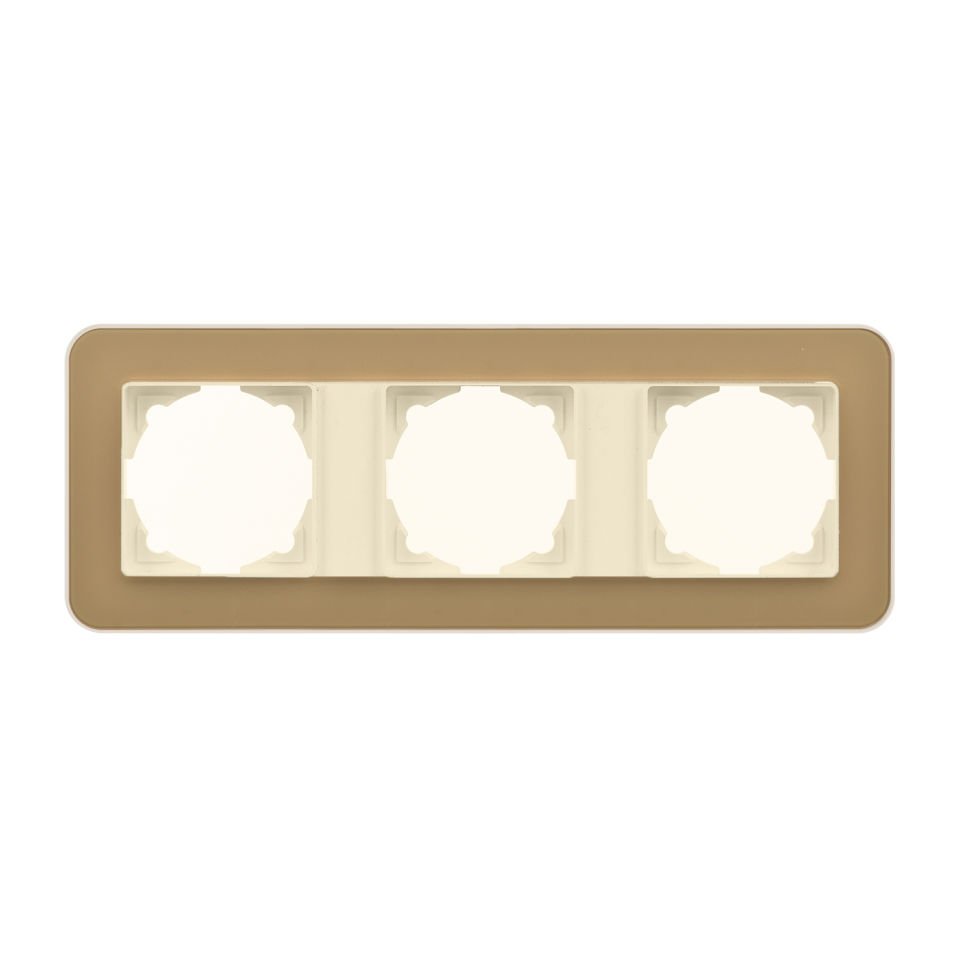 Günsan Radius Krem & Pearl Gold Üçlü Çerçeve