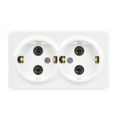 Günsan Fantasy Beyaz İkili Topraklı Priz