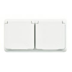 Günsan Fantasy Beyaz İkili Kapaklı Topraklı Priz