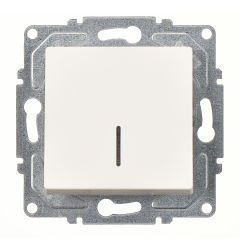 Günsan Eqona Fildişi Beyazı Vidalı Eqona Işıklı Anahtar