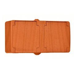 Günsan Fantasy Meşe İkili Kapaklı Topraklı Priz