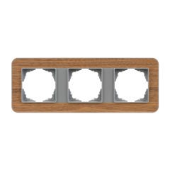 Günsan Radius Gümüş & Natural Walnut Üçlü Çerçeve