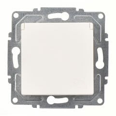 Günsan Eqona Fildişi Beyazı Çocuk Korumalı Kapaklı UPS Priz - Vidalı