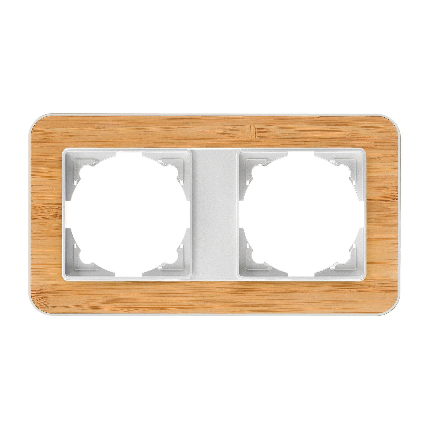 Günsan Radius Gümüş & Natural Bamboo İkili Çerçeve