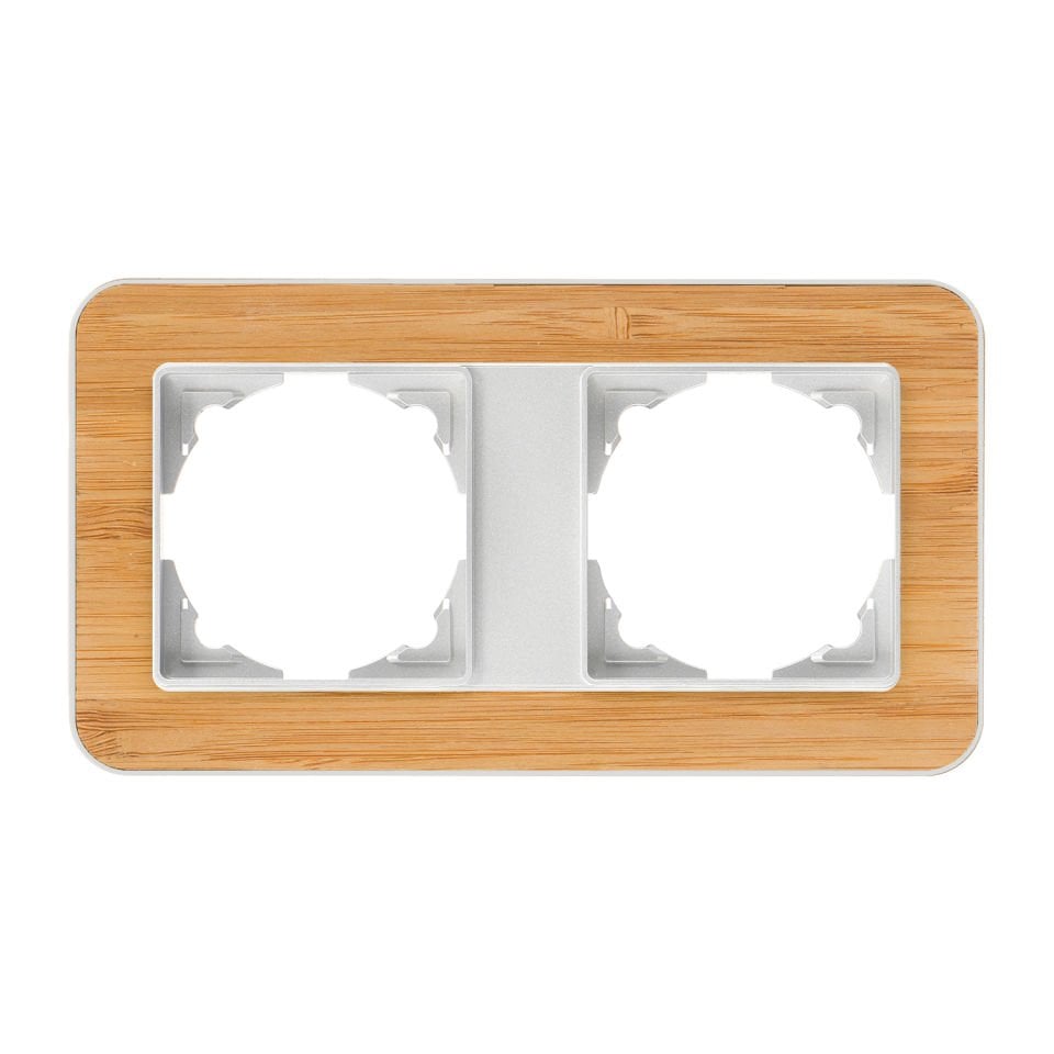 Günsan Radius Gümüş & Natural Bamboo İkili Çerçeve