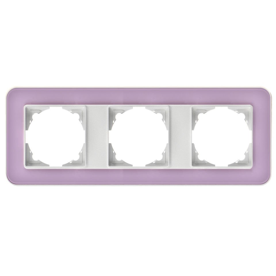 Günsan Radius Elements Üçlü Çerçeve Gümüş / Pastel Violet
