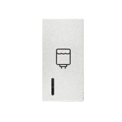 Günsan Domino Gümüş Kapak Işıklı Nötrlü Şofben Anahtarı 1M