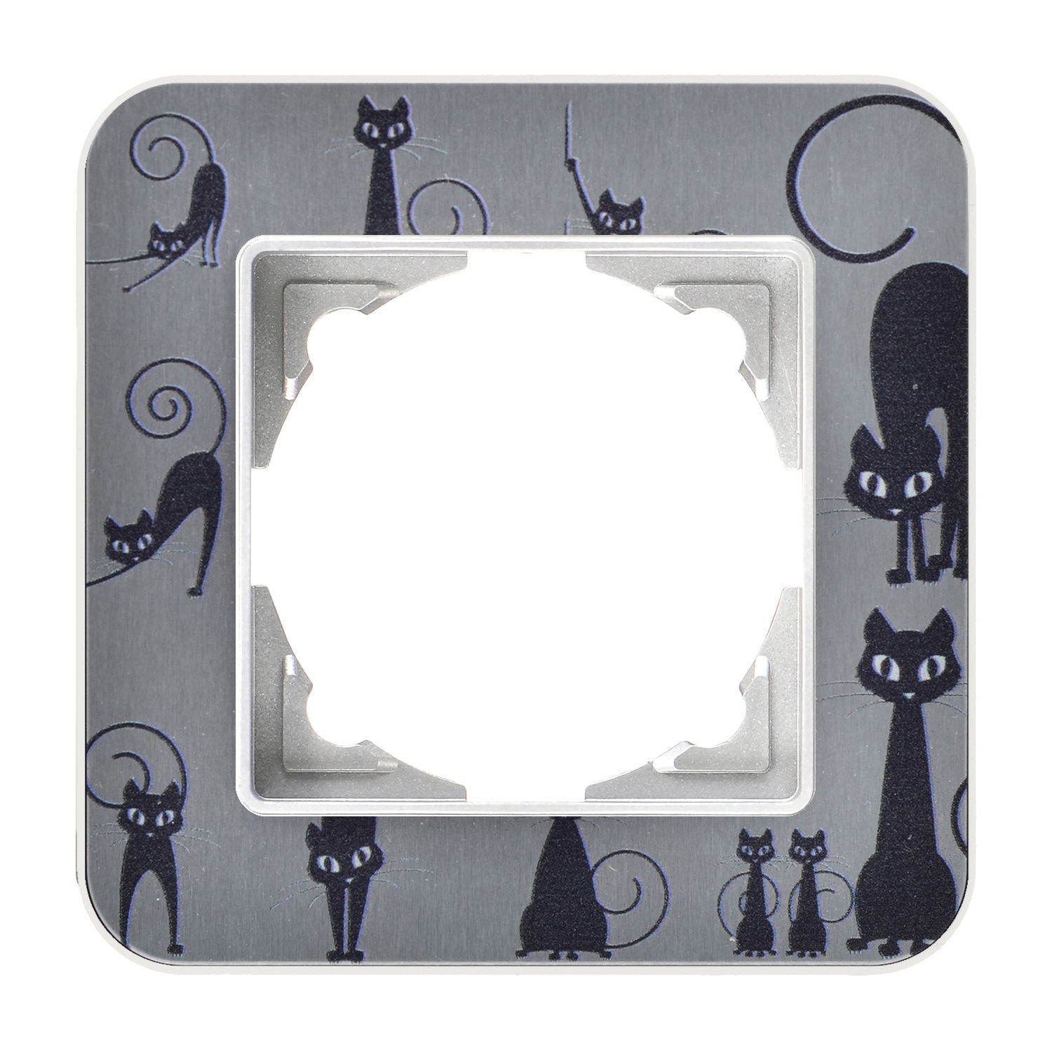 Günsan Radius Gümüş & Cats Metal Tekli Çerçeve