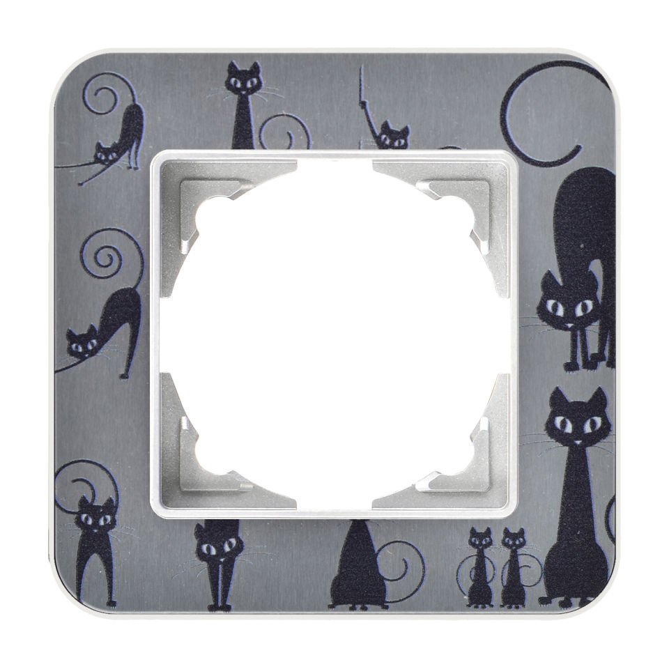 Günsan Radius Gümüş & Cats Metal Tekli Çerçeve