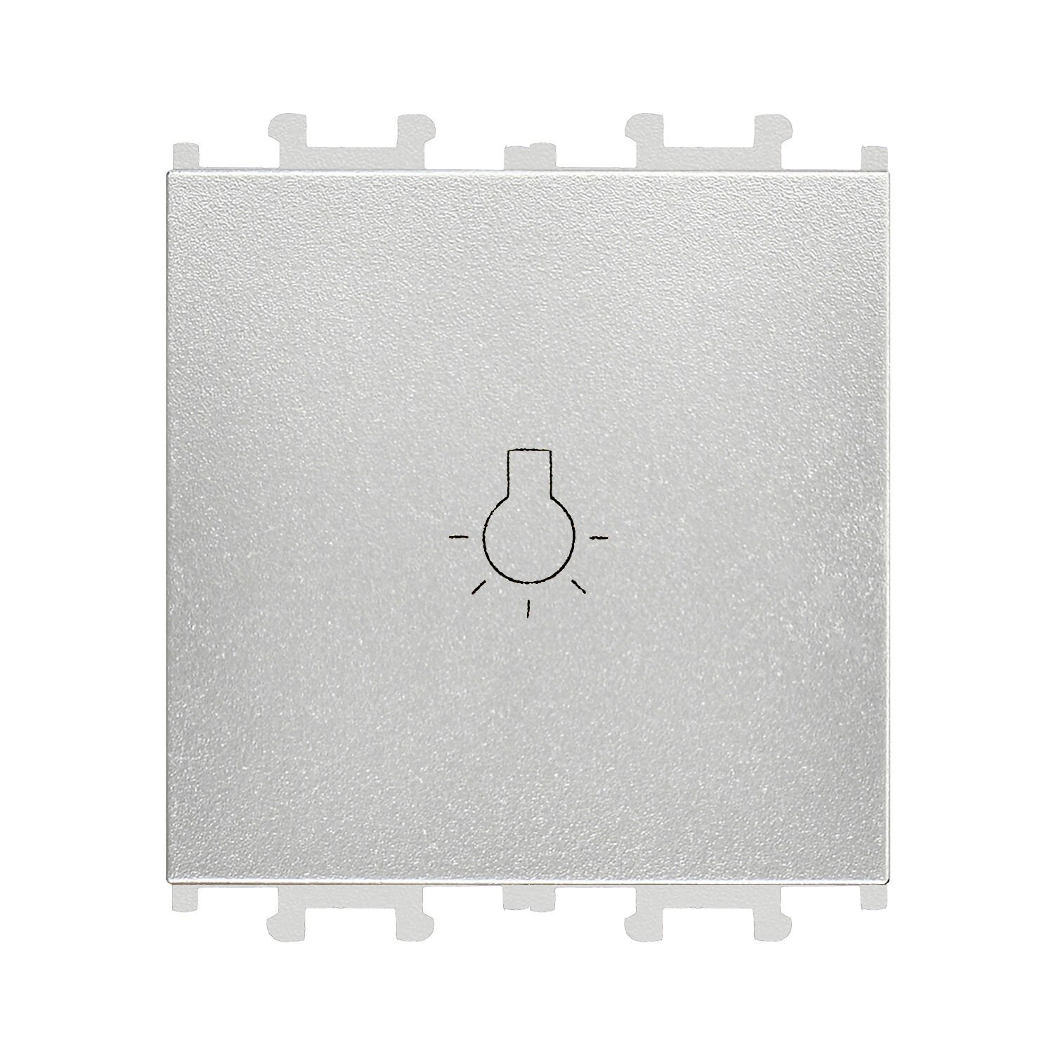 Günsan Domino Gümüş Vidalı Geniş Liht Anahtar -2M - 16AX 250V