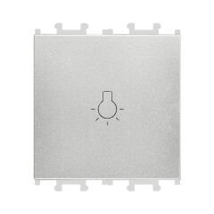 Günsan Domino Gümüş Vidalı Geniş Liht Anahtar -2M - 16AX 250V