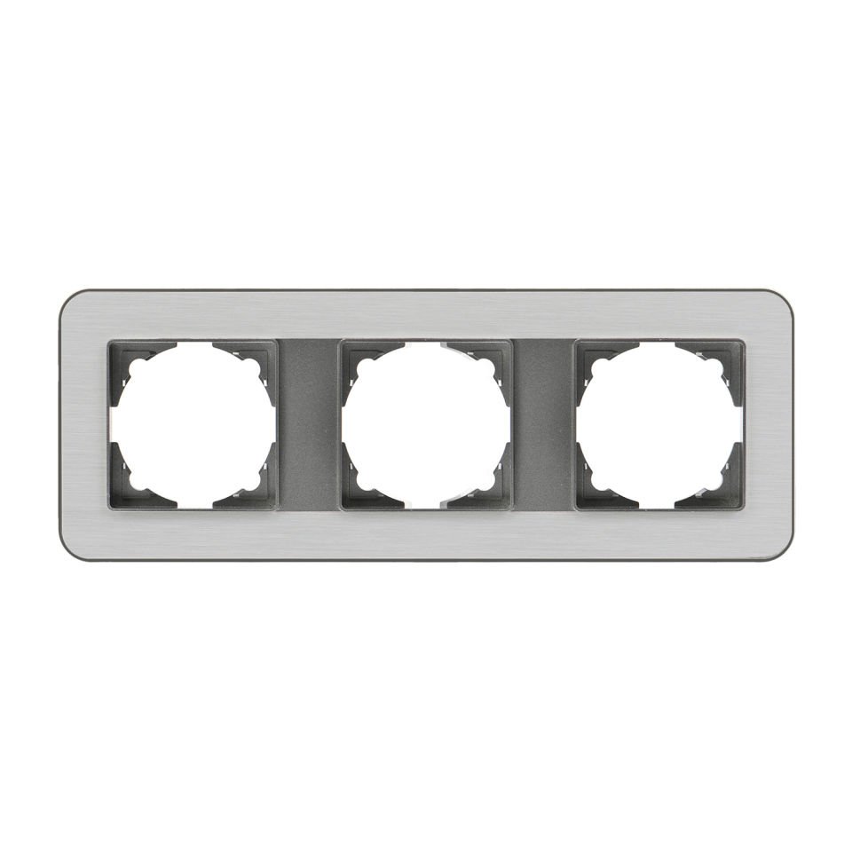 Günsan Radius Elements Üçlü Çerçeve Füme / Silver Light