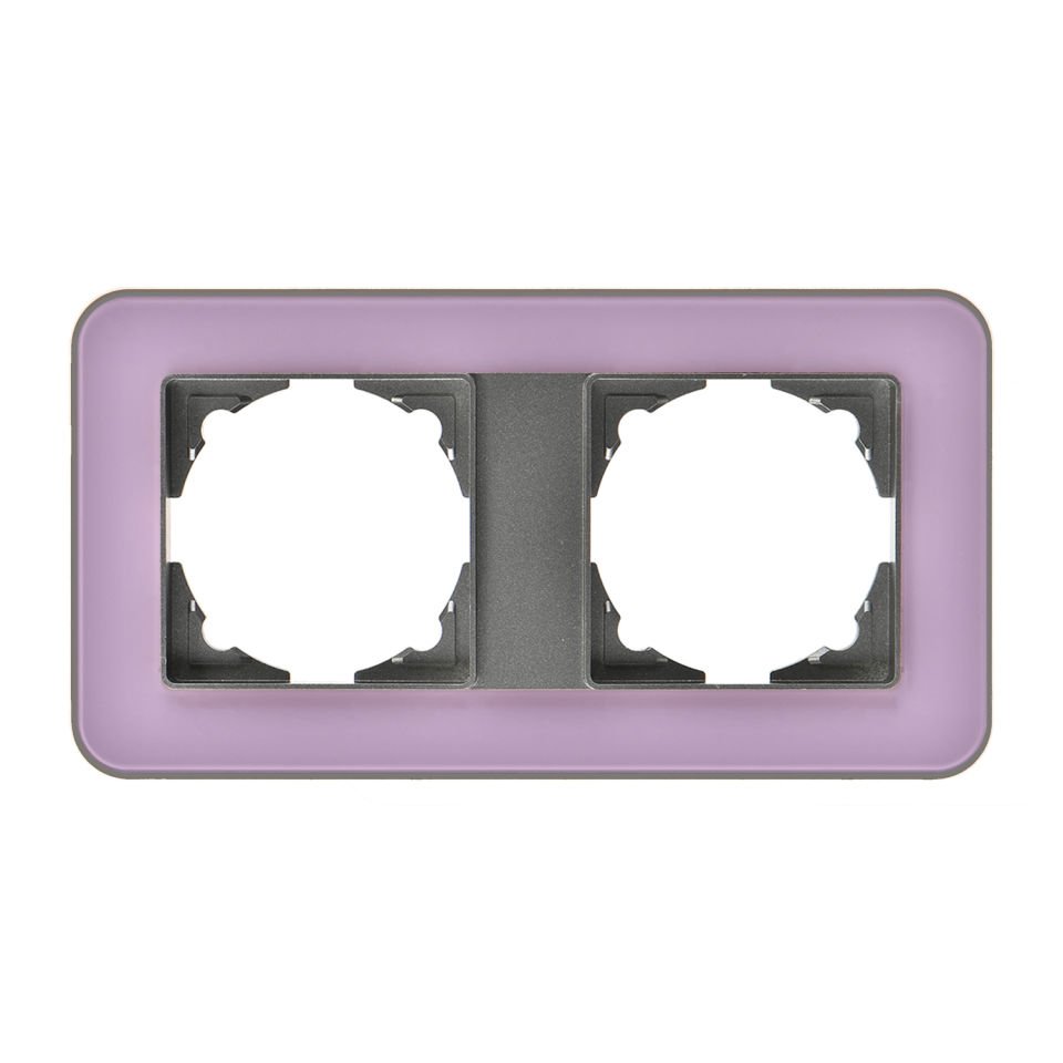 Günsan Radius Füme & Pastel Violet İkili Çerçeve