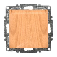 Günsan Visage Akçaağaç Kapaklı UPS Priz - 16A 250V - Vidalı