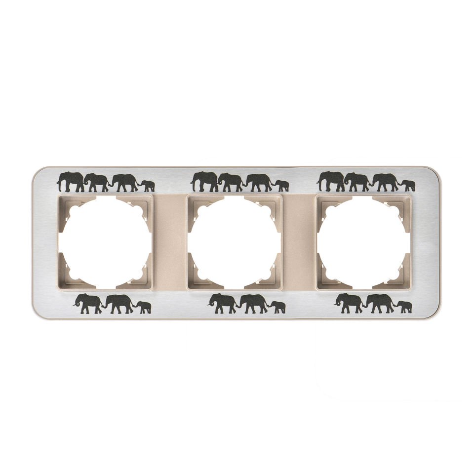 Günsan Radius Metalik Bej & Silver Gray Üçlü Çerçeve