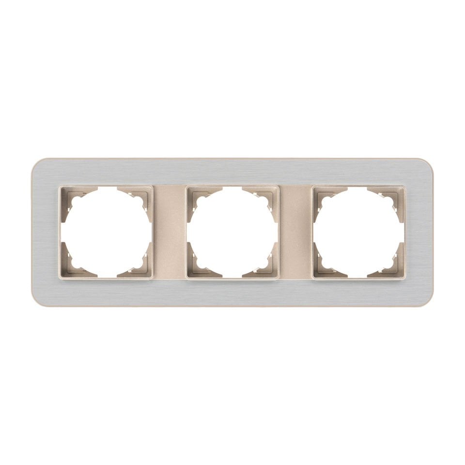 Günsan Radius Metalik Bej & Silver Light Üçlü Çerçeve
