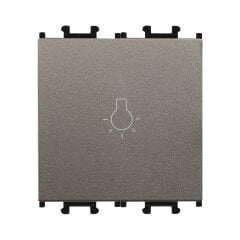 Günsan Domino Mocha Vidalı Geniş Liht Anahtar -2M - 16AX 250V