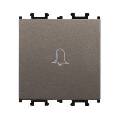 Günsan Domino Mocha Vidalı Geniş Zil Butonu -2M - 16AX 250V
