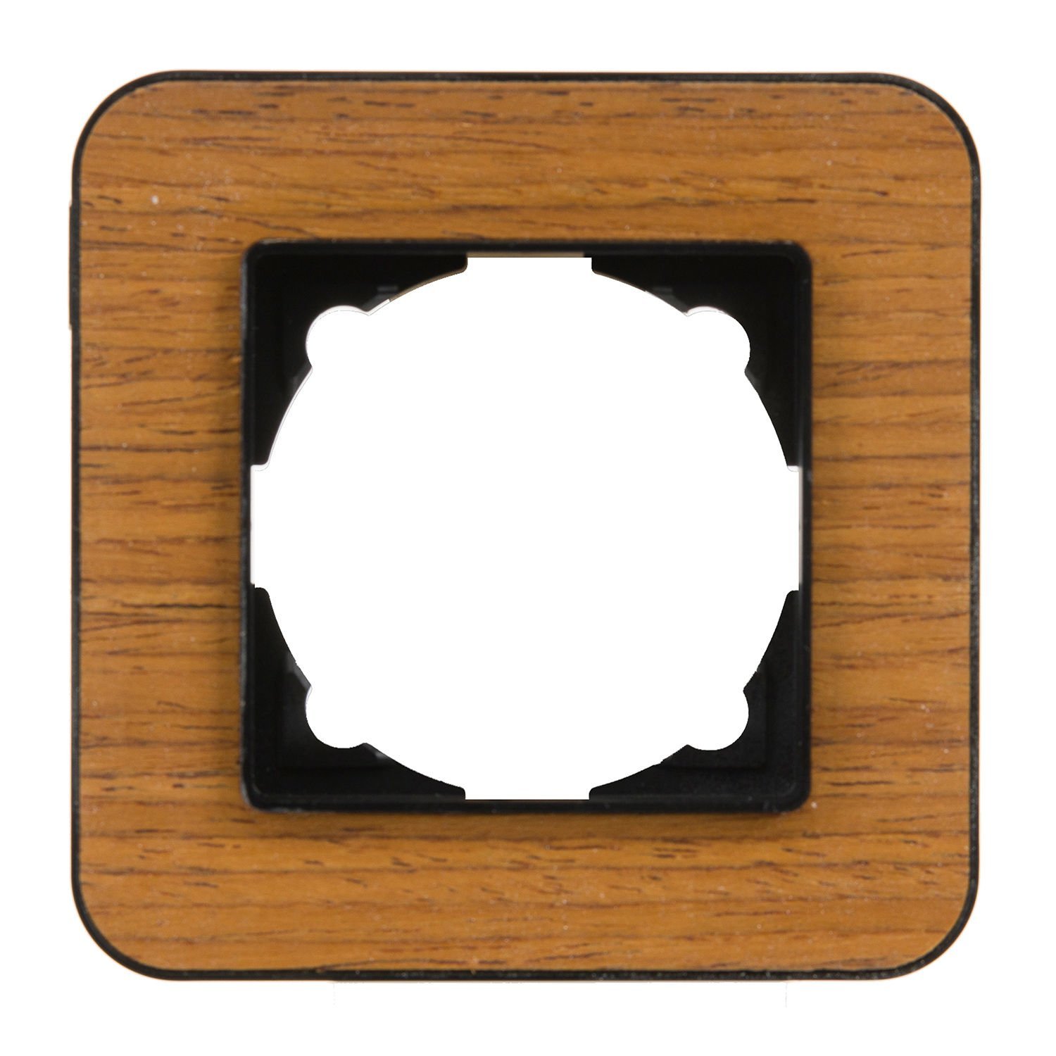 Günsan Radius Metalik Siyah & Natural Teak Tekli Çerçeve