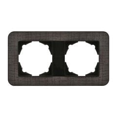 Günsan Radius Metalik Siyah & Natural Oak Üçlü Çerçeve