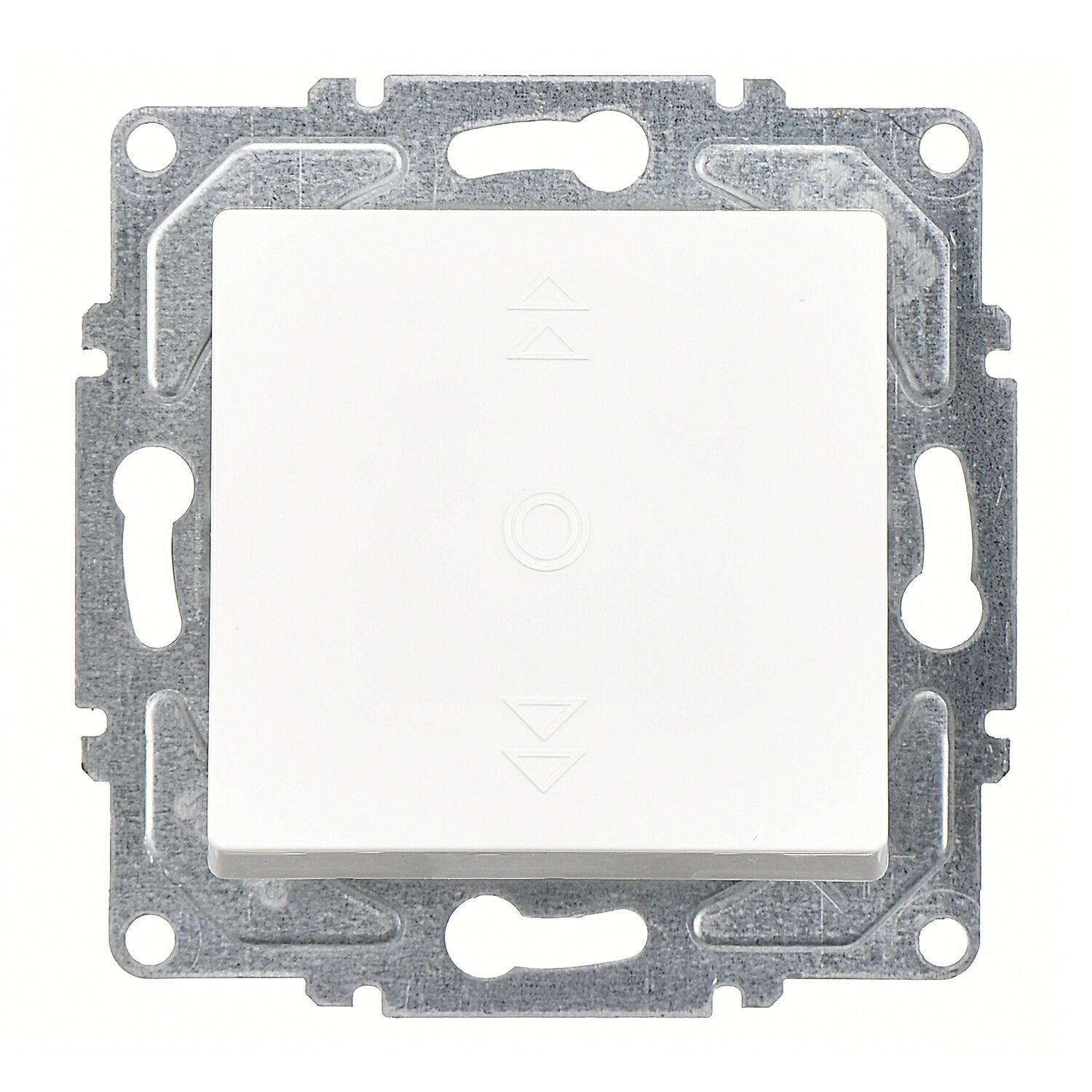 Günsan Eqona Beyaz Vidalı Jaluzi Kumanda Anahtarı - Tek Düğmeli 10AX 250V