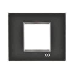 Günsan Domino Siyah & Krom Çerçeve / Çıtası Krom- 2M