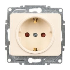 Günsan Fantasy Krem Çocuk Korumalı Topraklı Priz - Klipsli