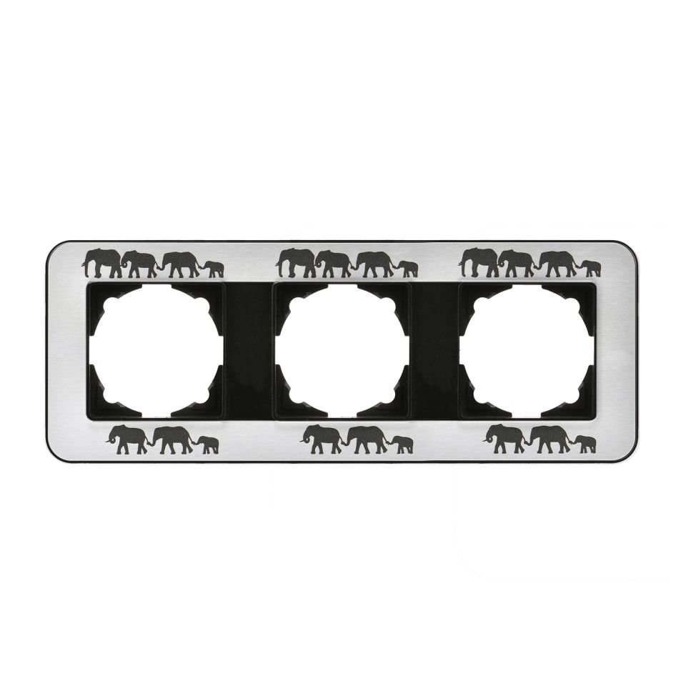 Günsan Radius Metalik Siyah & Good Luck Üçlü Çerçeve